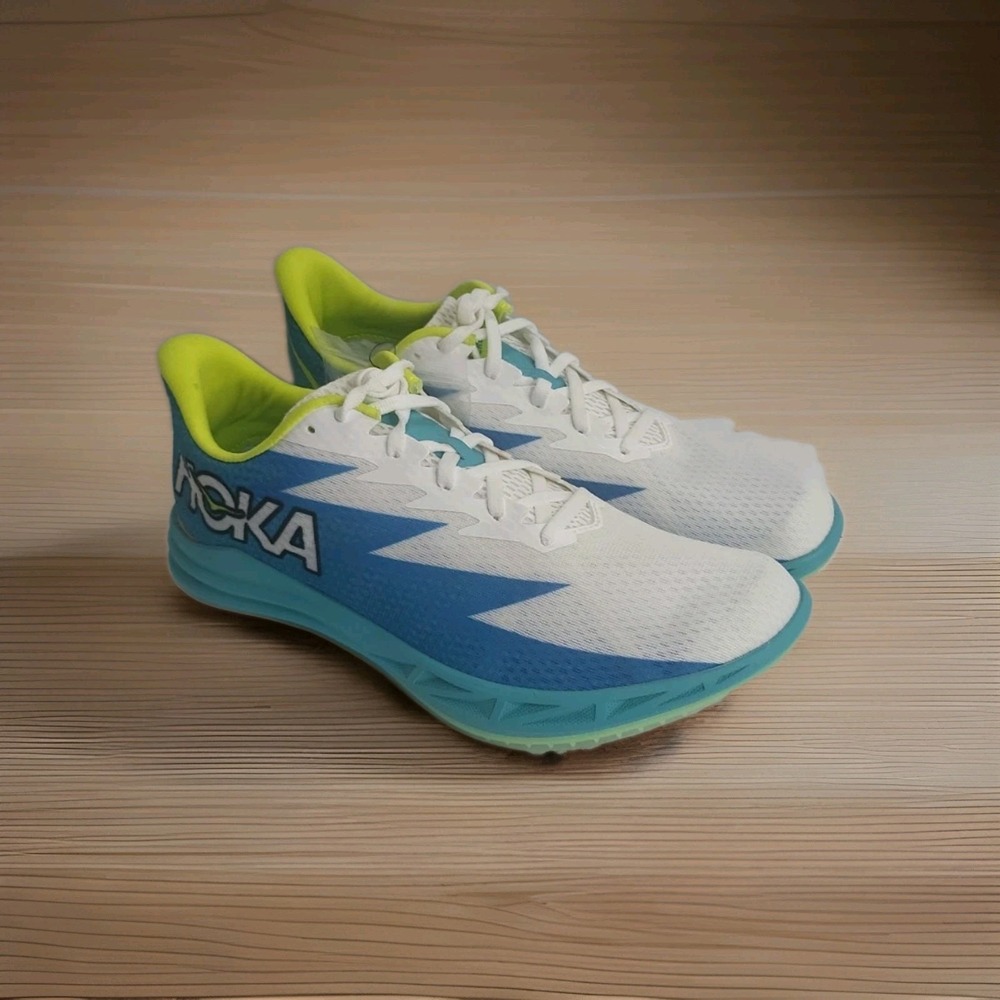 Unisex Hoka Crescendo MD Spikes, Ceramic/Diva Blue, Women's 11.5 /Men's 10 US